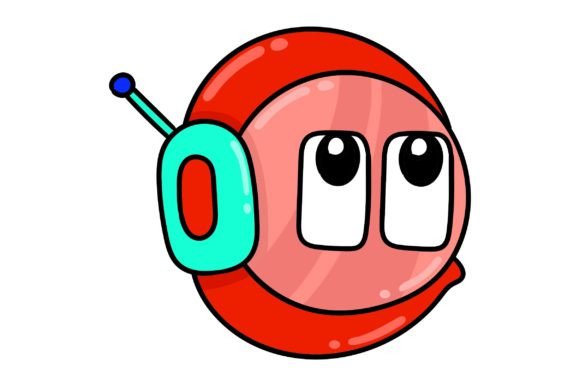 Download Sophisticated Red Robot Head Emoticon - Sophisticated Collection