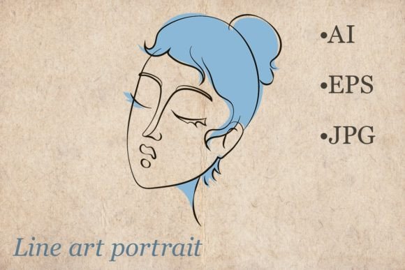 Download Line Art Sophisticated Woman Portrait - Sophisticated Collection