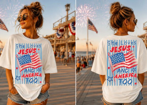Download She Loves Jesus America Striped Shirt - Shirt Collection
